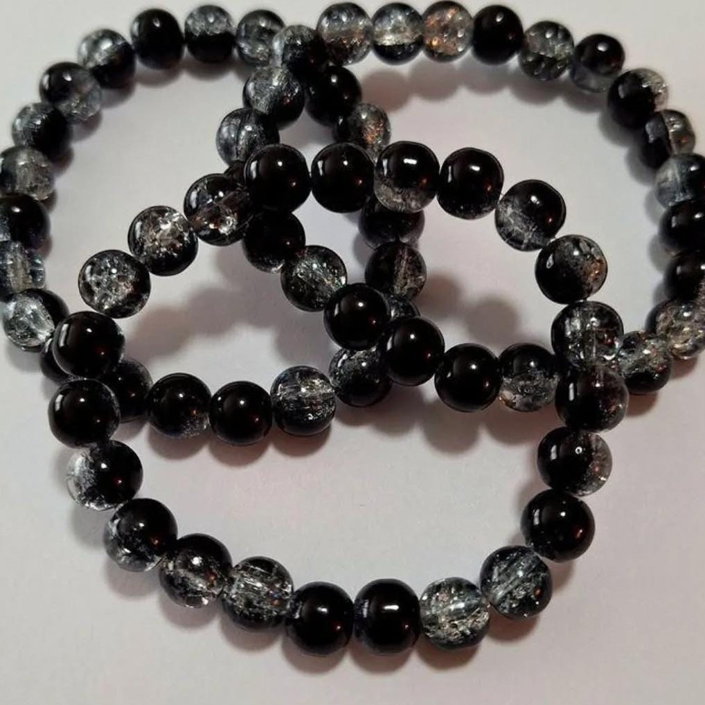 Black Crackles Bracelet