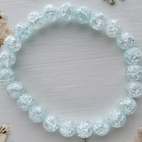 Icy Blue Crackles Bracelet